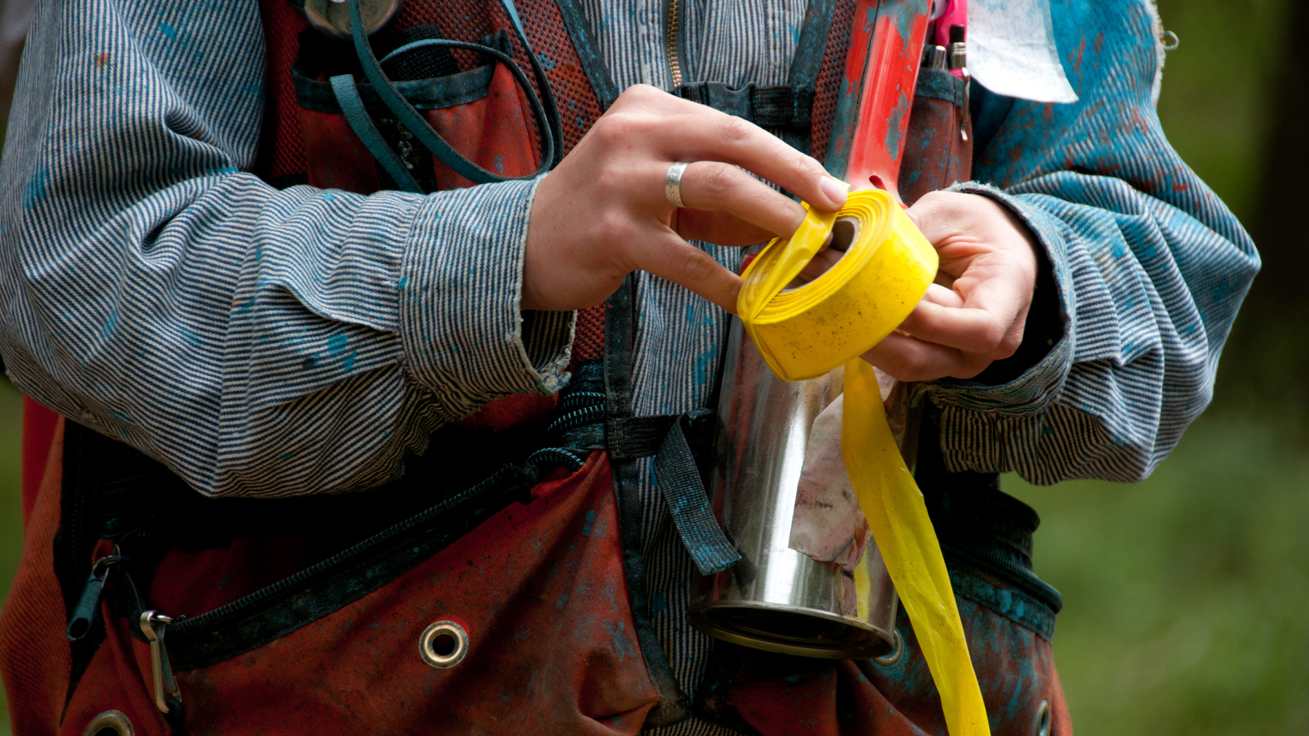 Image of a person holding a specific tool used by foresters