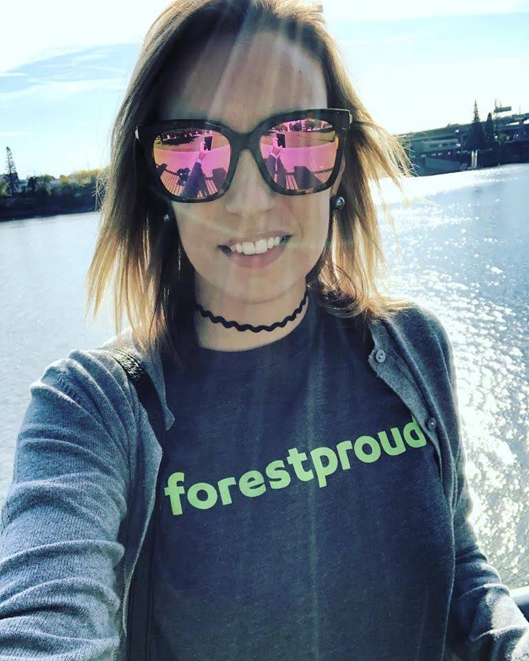 Selfie in #forestproud shirt