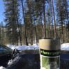 graphic of a coffee cup in the woods