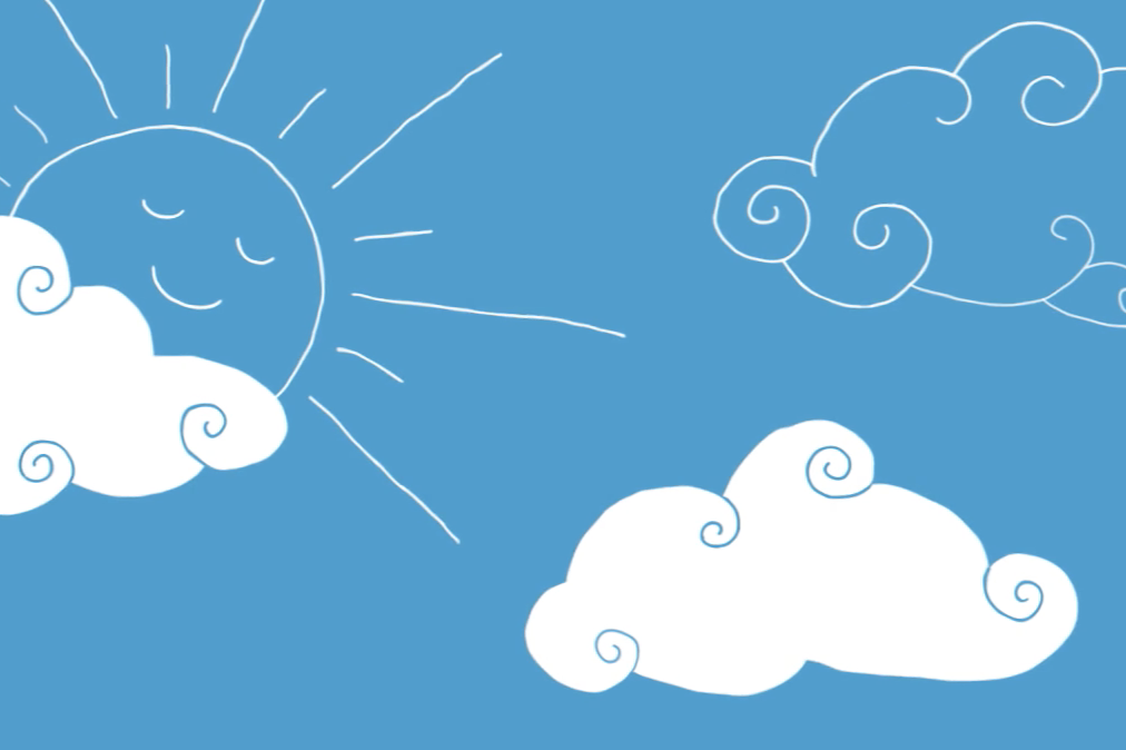 Clouds and Sun Illustration